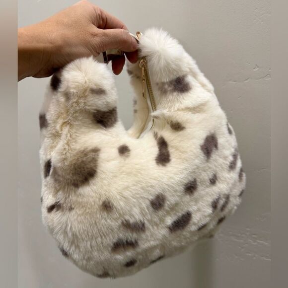 Multi Use Style Handmade Real Rex Rabbit Fur Purse/Shoulder Bag/Crossbody - Picture 3 of 16